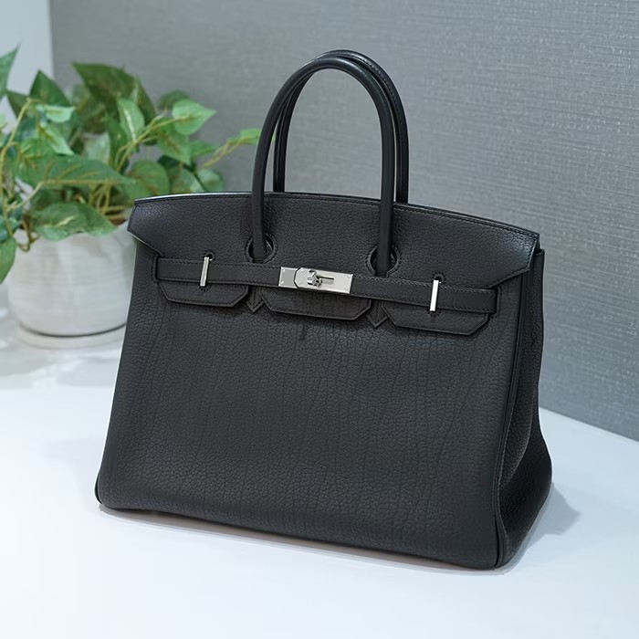 HERMES エルメス バーキン 35 フィヨルド ノワール ブラック シルバー金具