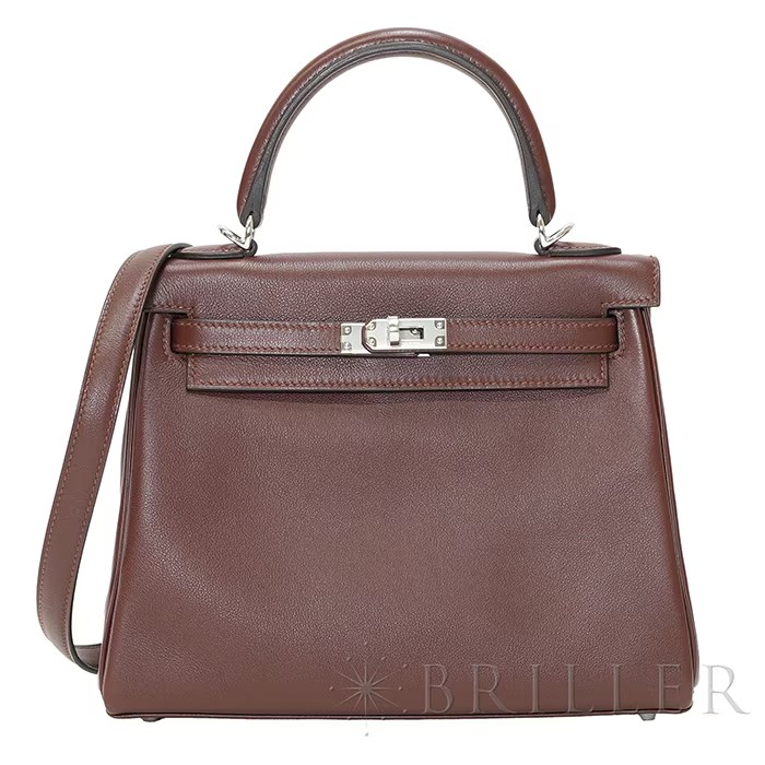 HERMES エルメス ケリー 25 ヴォーシェリー テール シルバー金具【未使用】