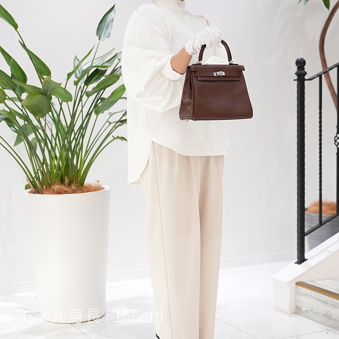 HERMES エルメス ケリー 25 ヴォーシェリー テール シルバー金具【未使用】