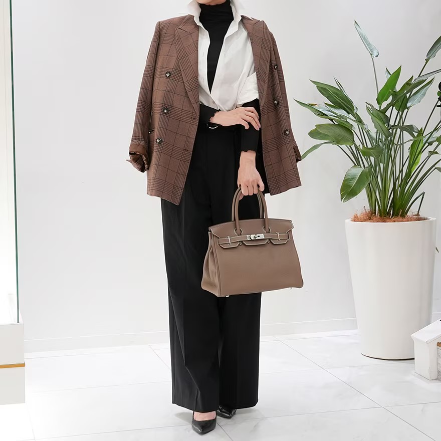 HERMES エルメス バーキン 30 トゴ エトゥープ シルバー金具
