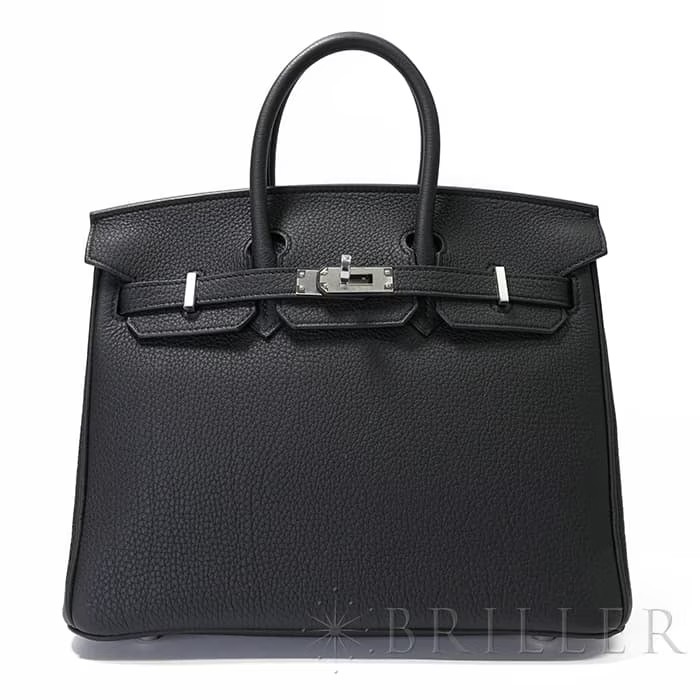HERMES エルメス バーキン 25 トゴ ノワール シルバー金具