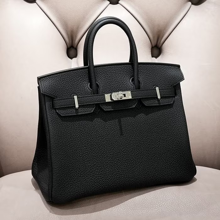 HERMES エルメス バーキン 25 トゴ ノワール シルバー金具