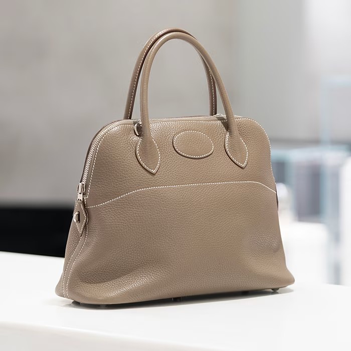 HERMES エルメス ボリード 31 トリヨンクレマンス エトゥープ シルバー金具