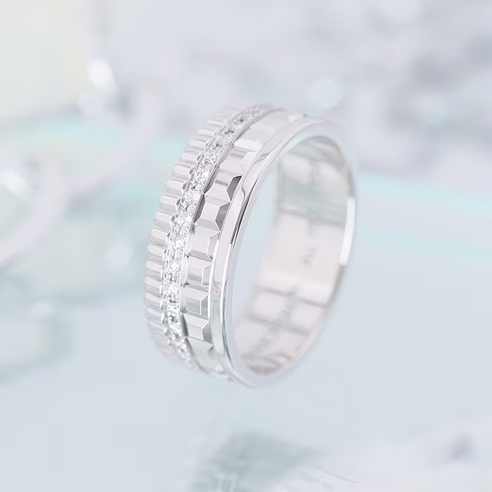 BOUCHERON　ブシュロン キャトル ラディアント ダイヤモンド リング スモール 18号ホワイトゴールド JRG02486【未使用】