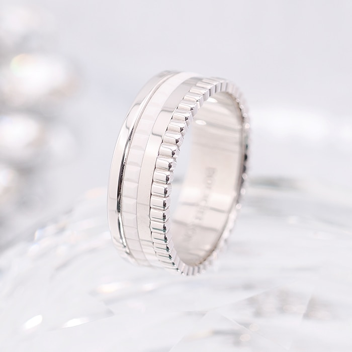 BOUCHERON ブシュロン キャトル ダブルホワイト リング スモール 15号 JRG03276【未使用】