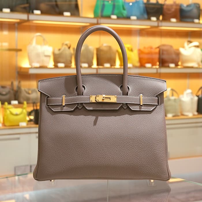 HERMES エルメス バーキン 30 トゴ エトゥープ ゴールド金具