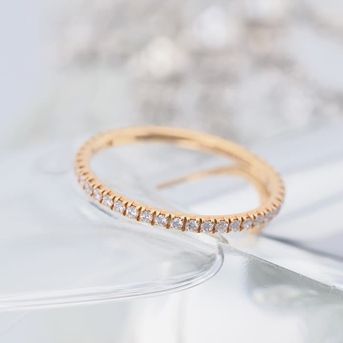 BOUCHERON　ブシュロン エピュール ダイヤモンド リング 1ロー ピンクゴールド 11号 JAL01182